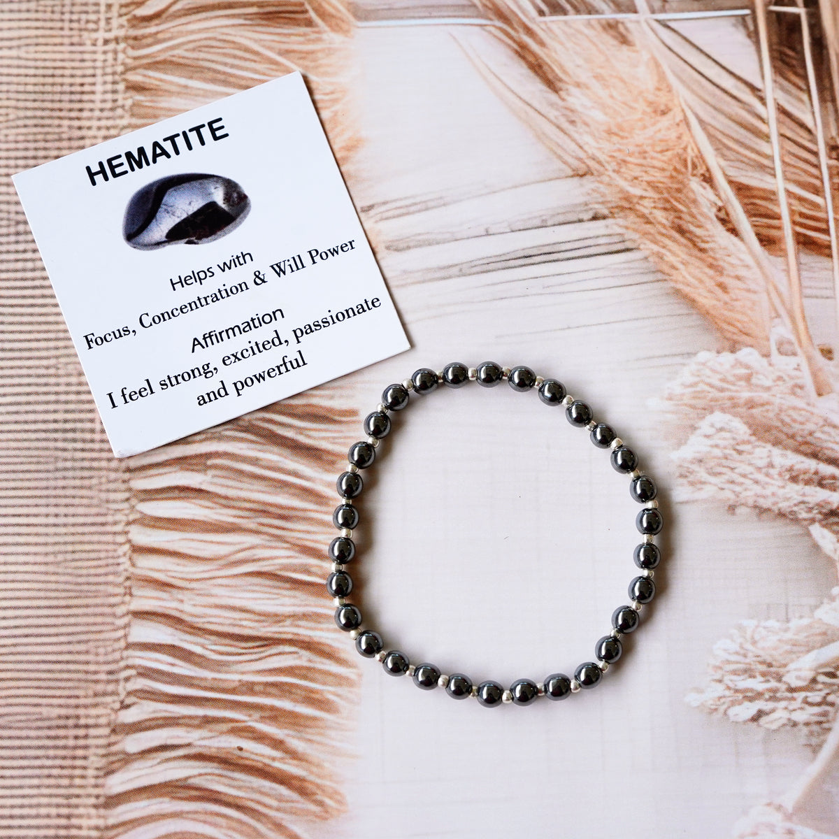 Hematite Stretch Bracelet - Stretchy, Tarnish Free and Waterproof