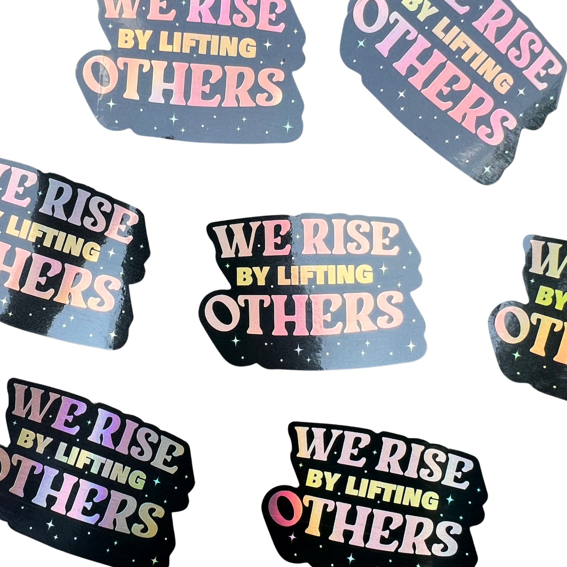 Rise Bold Inspirational Feminist Holographic Sticker | The Blue Yogi