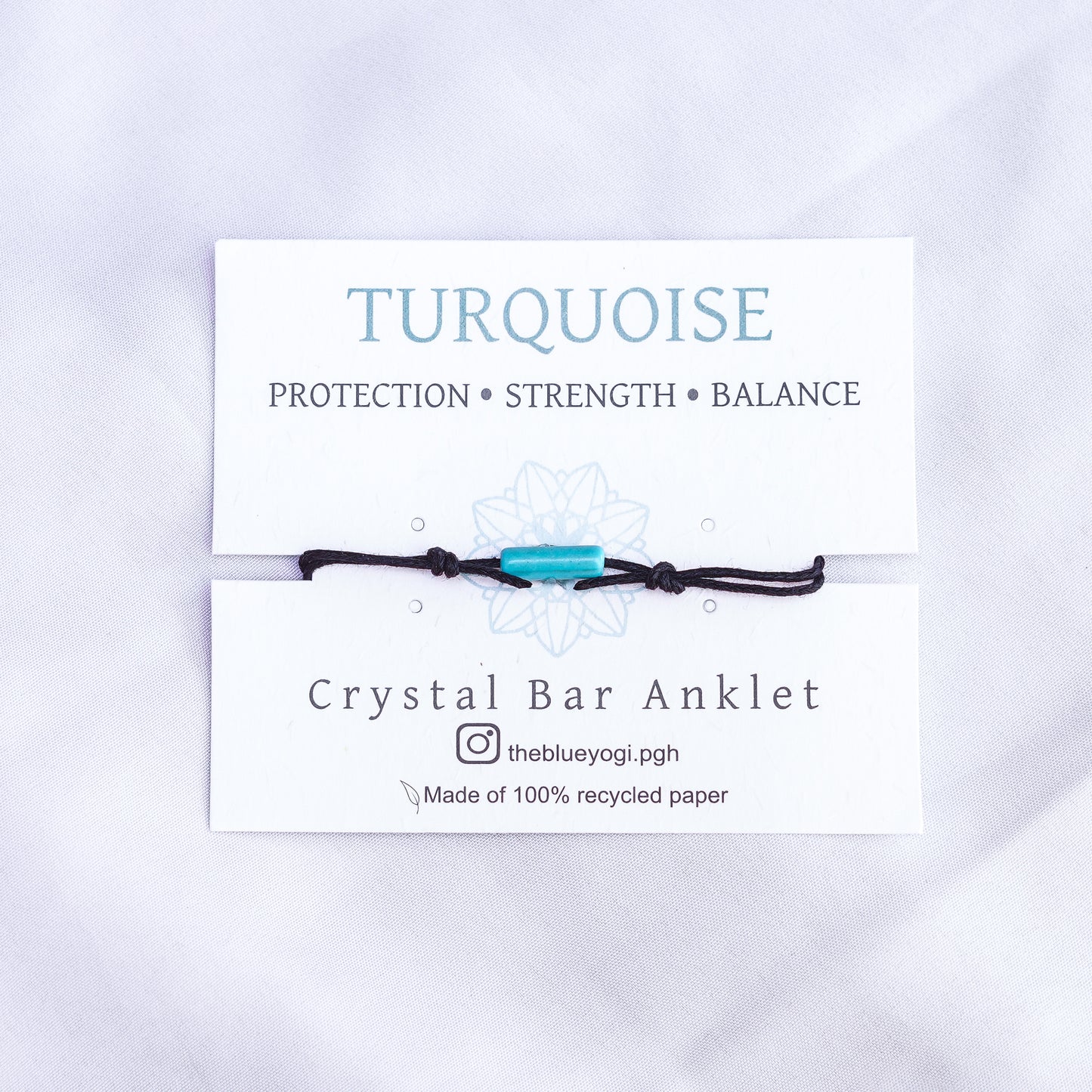 Intentional Turquoise Crystal Anklet