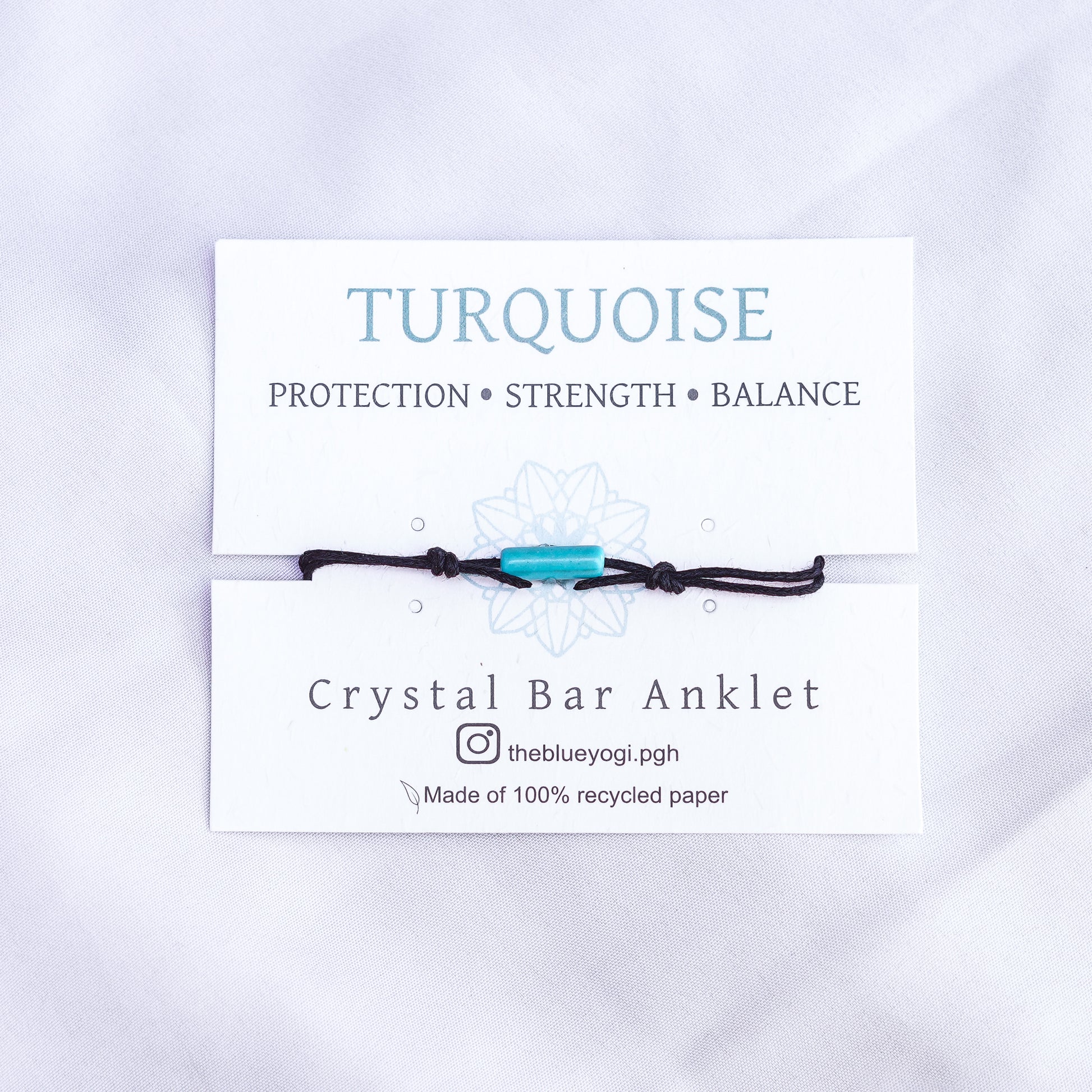 Intentional Turquoise Crystal Anklet