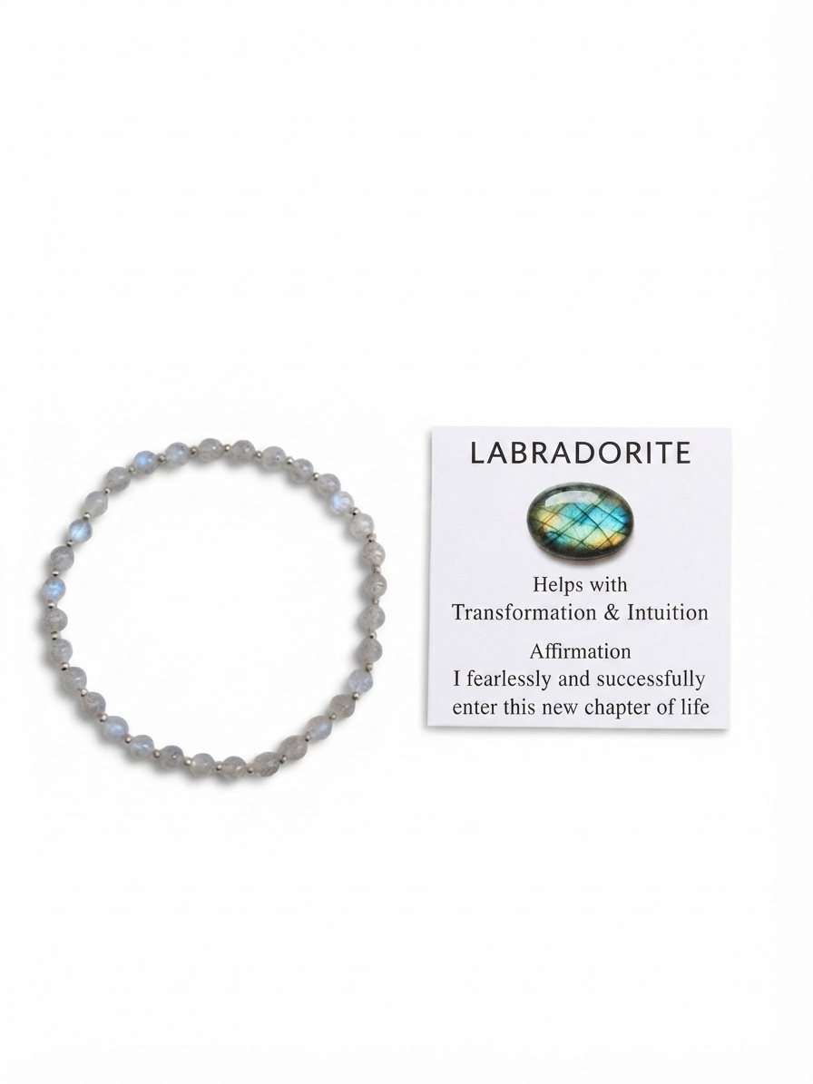 Labradorite Stretch Bracelet - Stretchy, Tarnish Free and Waterproof