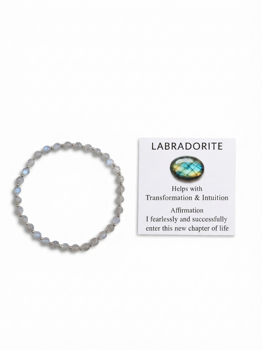 Labradorite Stretch Bracelet - Stretchy, Tarnish Free and Waterproof