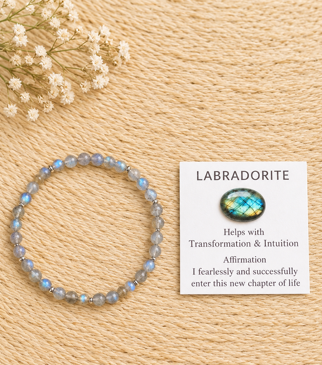 Labradorite Stretch Bracelet - Stretchy, Tarnish Free and Waterproof