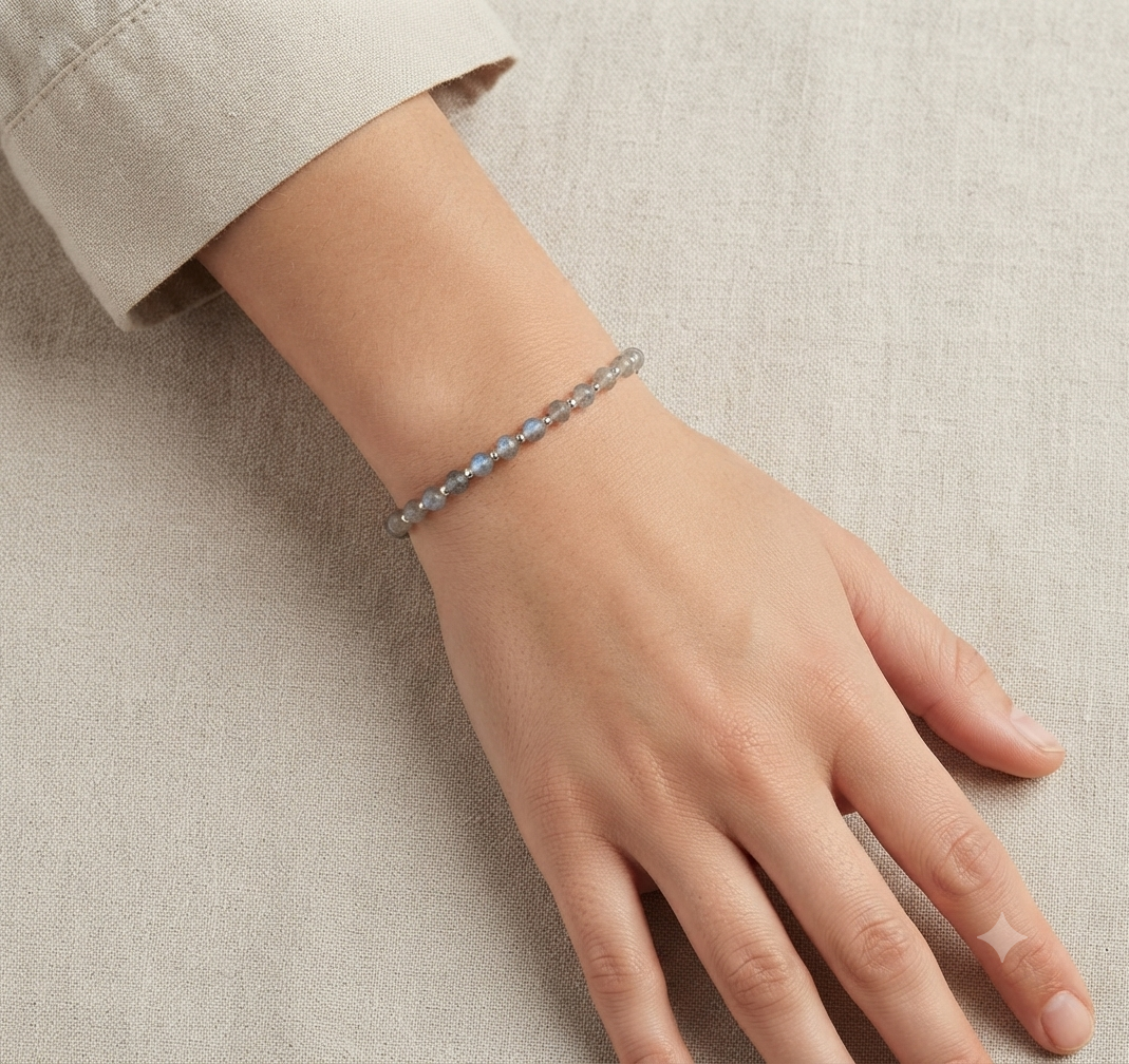 Labradorite Stretch Bracelet - Stretchy, Tarnish Free and Waterproof