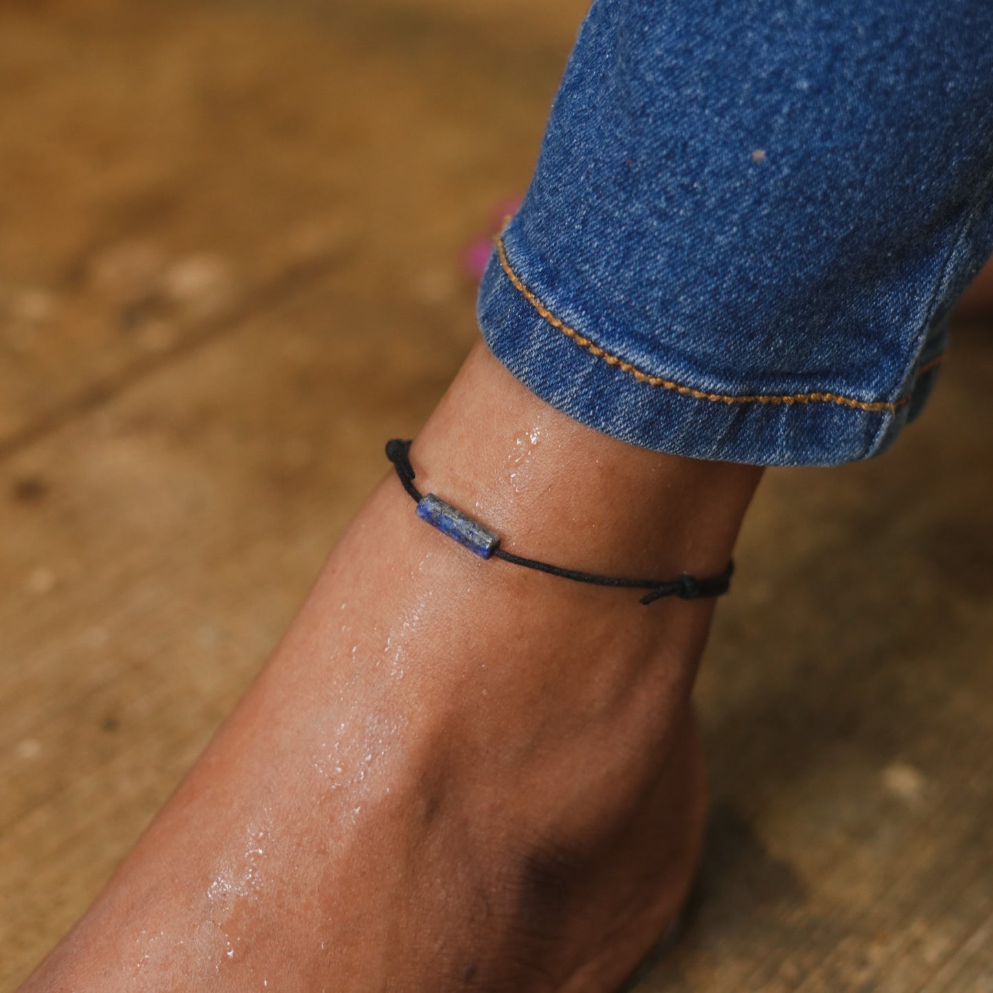 Lapis Lazuli Crystal Anklet
