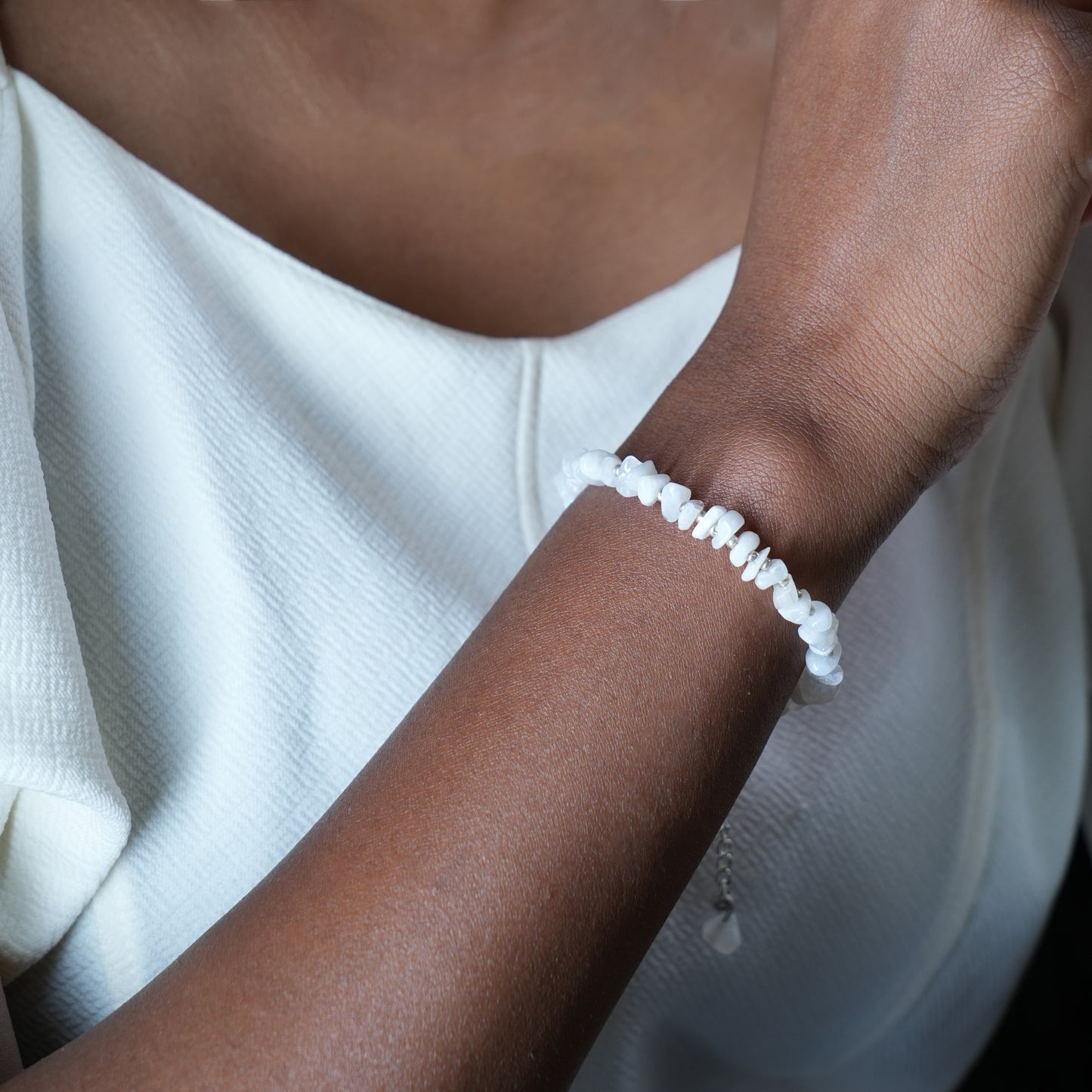 Moonstone Chip Bracelet