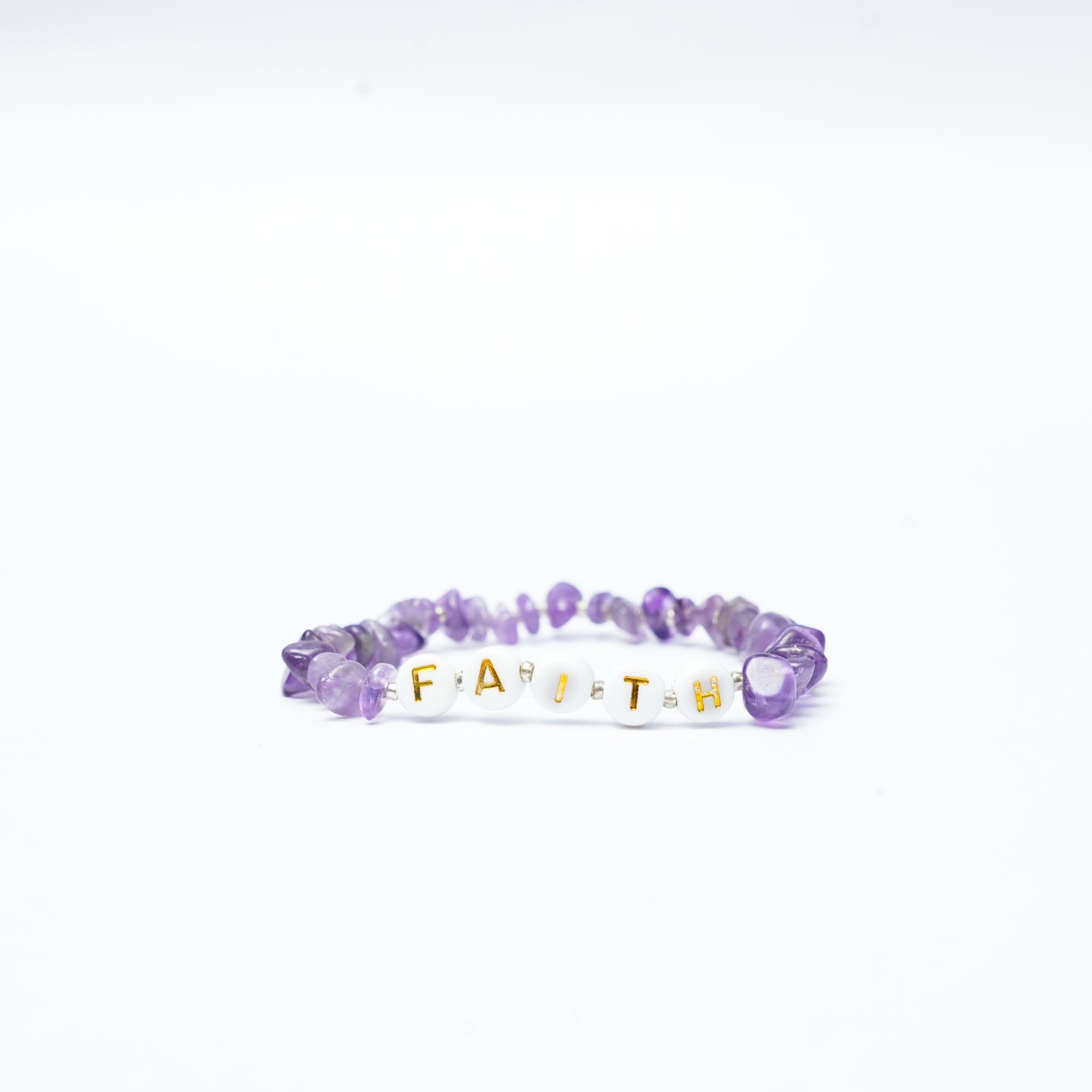 FAITH - Amethyst Chip Bracelet for Kids ages 6 to 12