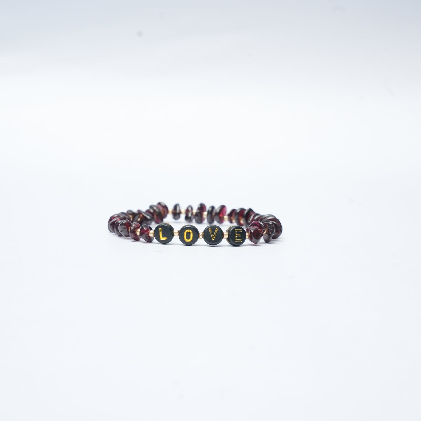 LOVE - Garnet Chip Bracelet for Kids ages 6 to 12