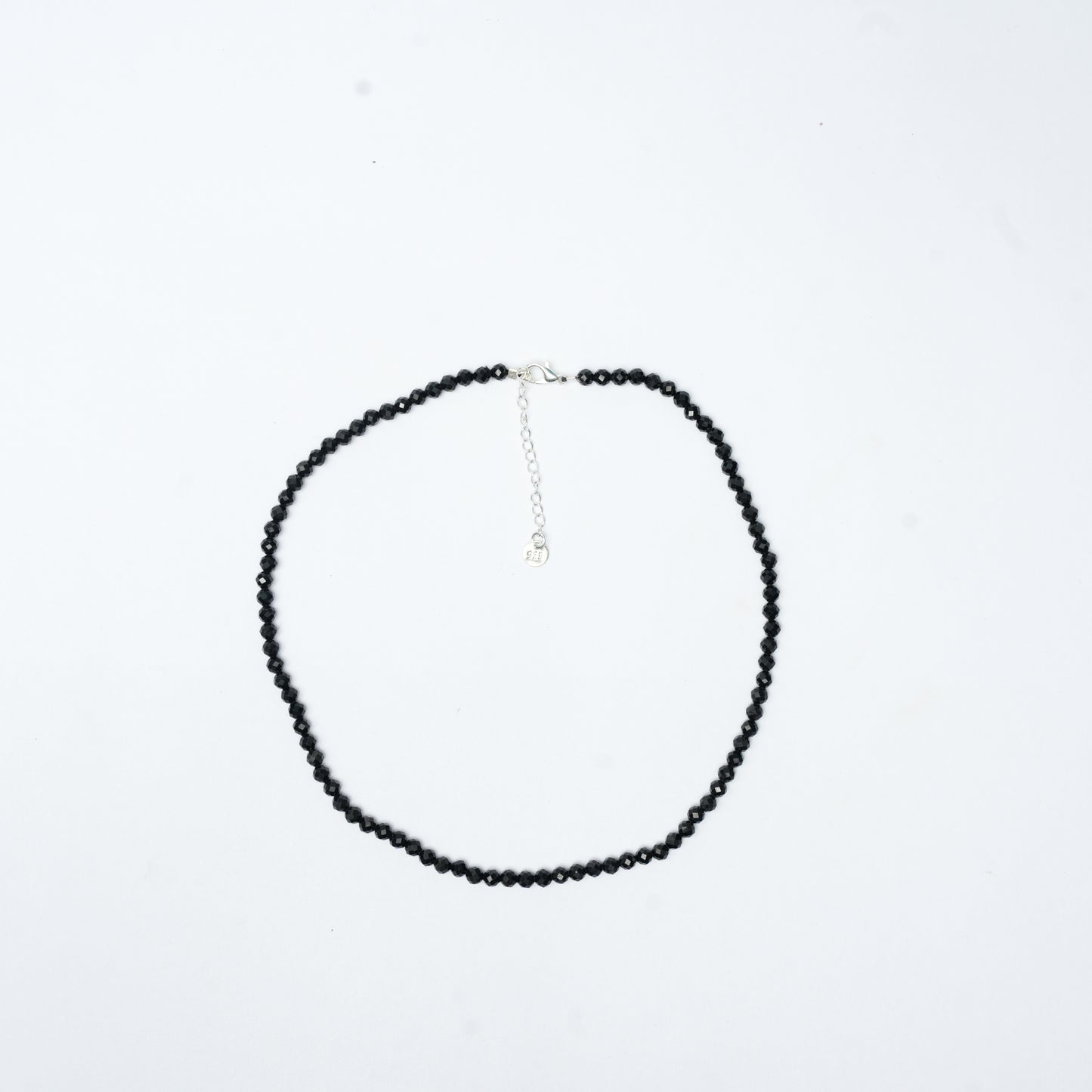 Dainty, Minimal and Elegant Black Tourmaline and sterling silver Necklace