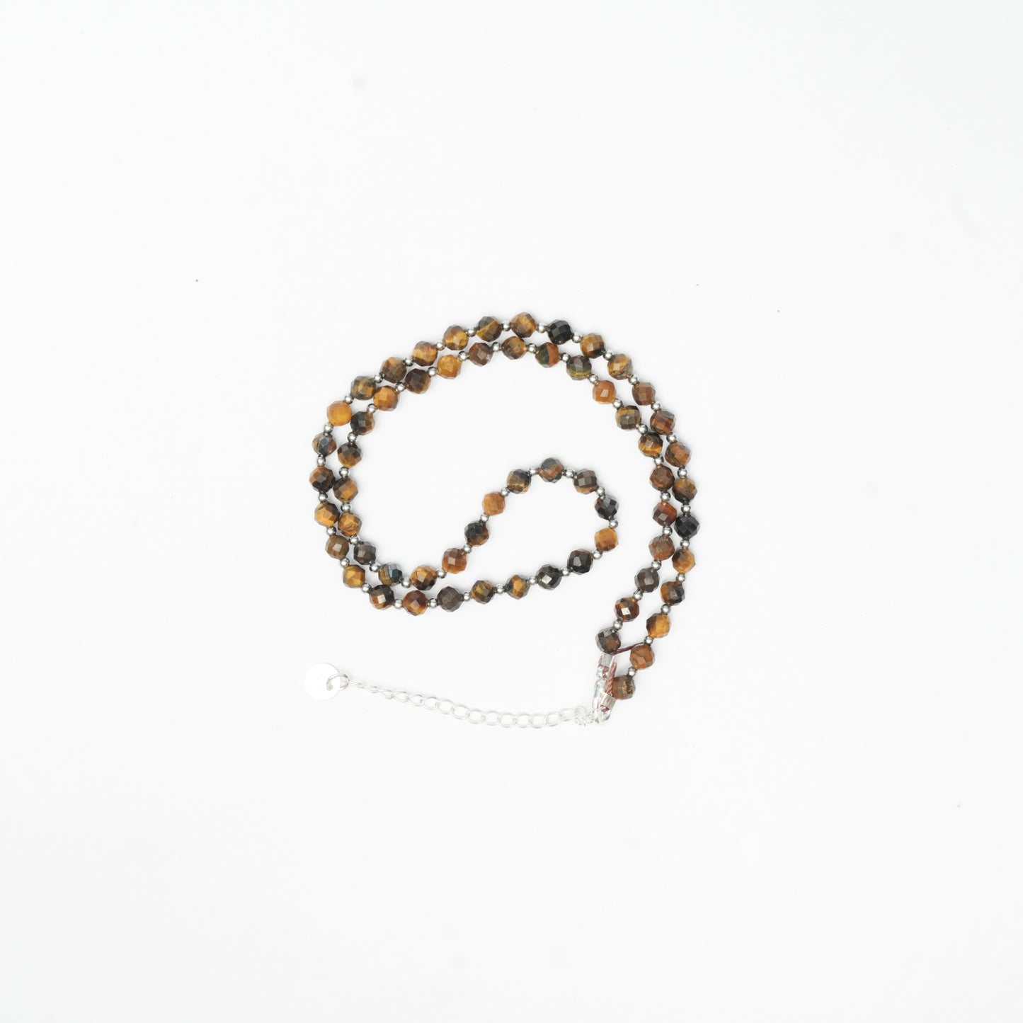 Dainty, Minimal and Elegant Tiger's Eye and sterling silver Necklace