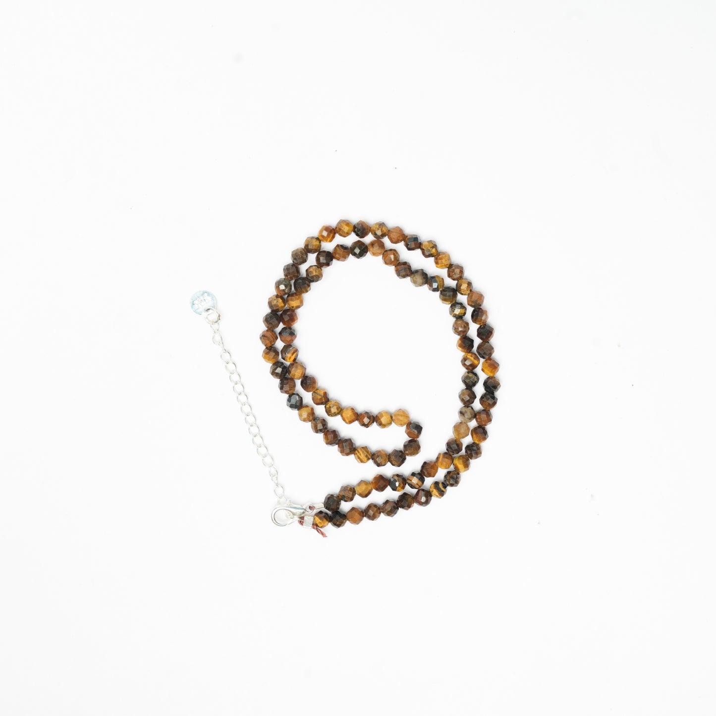 Dainty, Minimal and Elegant Tiger's Eye and sterling silver Necklace