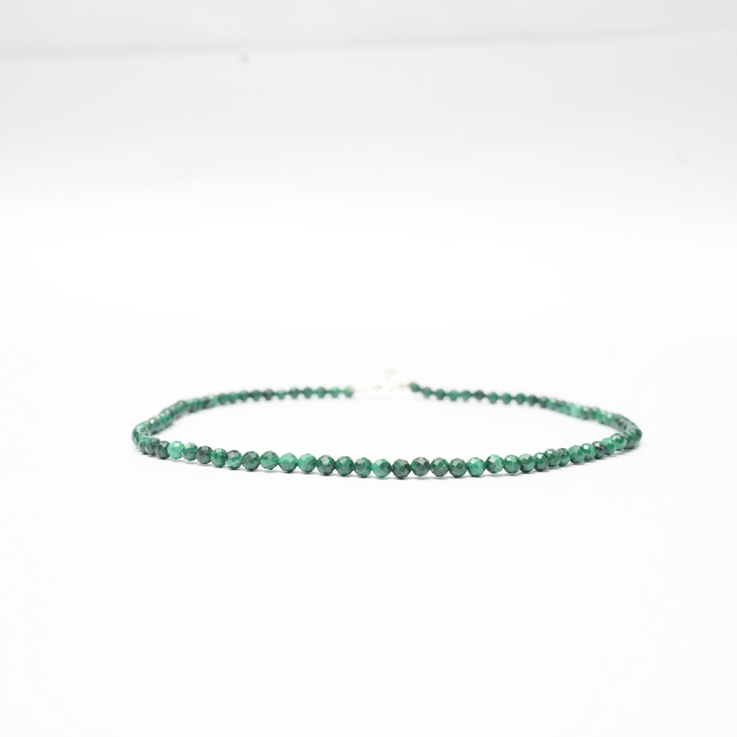Dainty, Minimal and Elegant Malachite and sterling silver Necklace