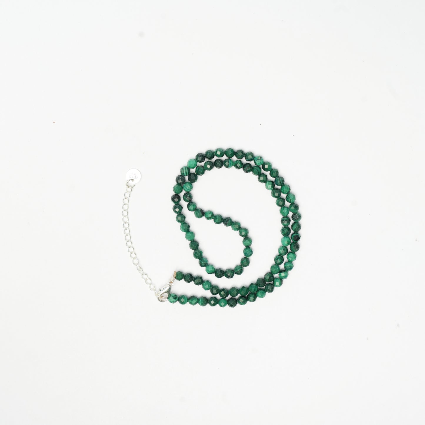 Dainty, Minimal and Elegant Malachite and sterling silver Necklace