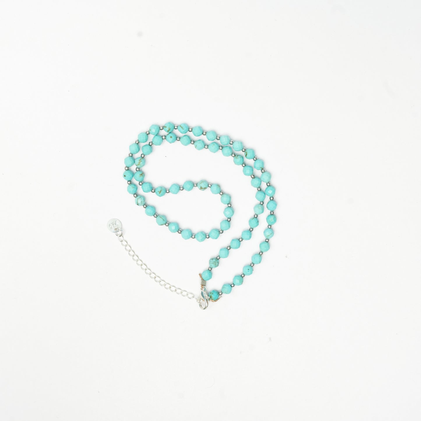 Dainty, Minimal and Elegant Turquoise and sterling silver Necklace