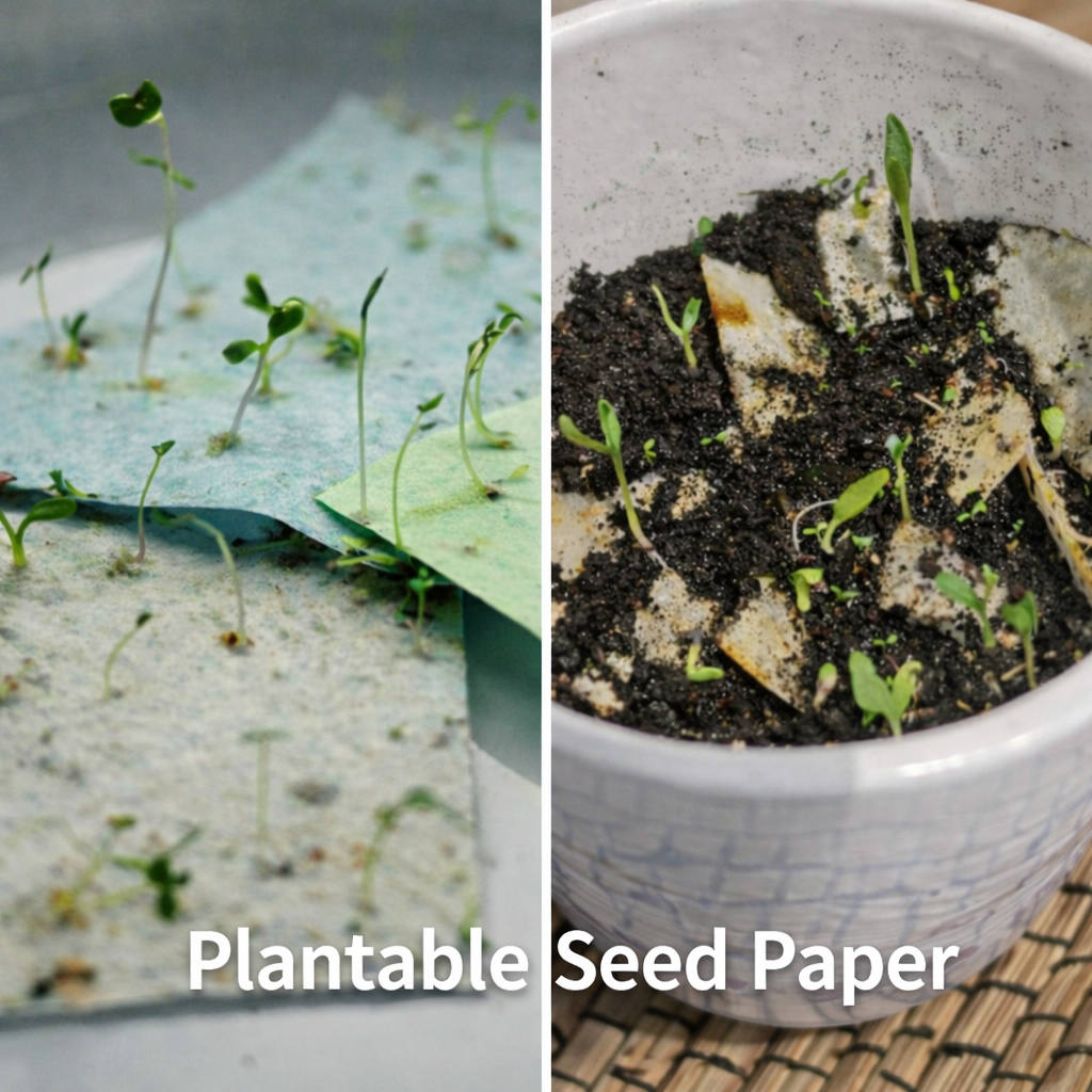 Plantable seed paper for mermaid bracelet card