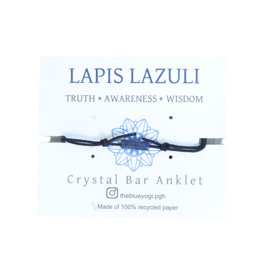 Minimal Adjustable Lapis Lazuli Anklet | The Blue Yogi