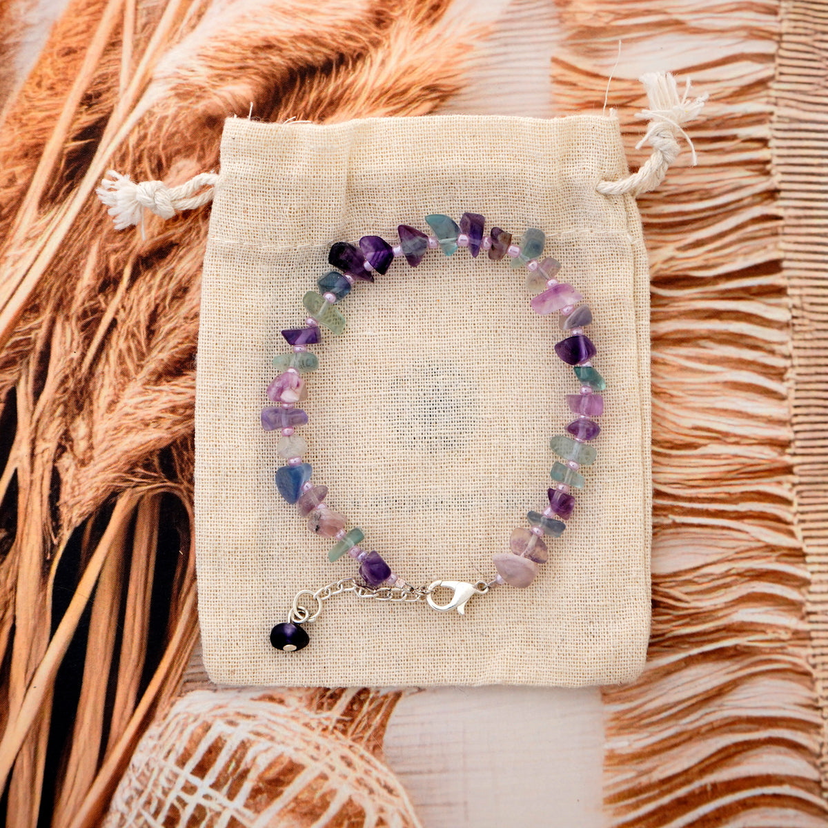delicate purple seed beads 