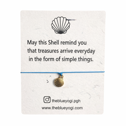 Shell Charm Bracelet on seed paper - small gifts