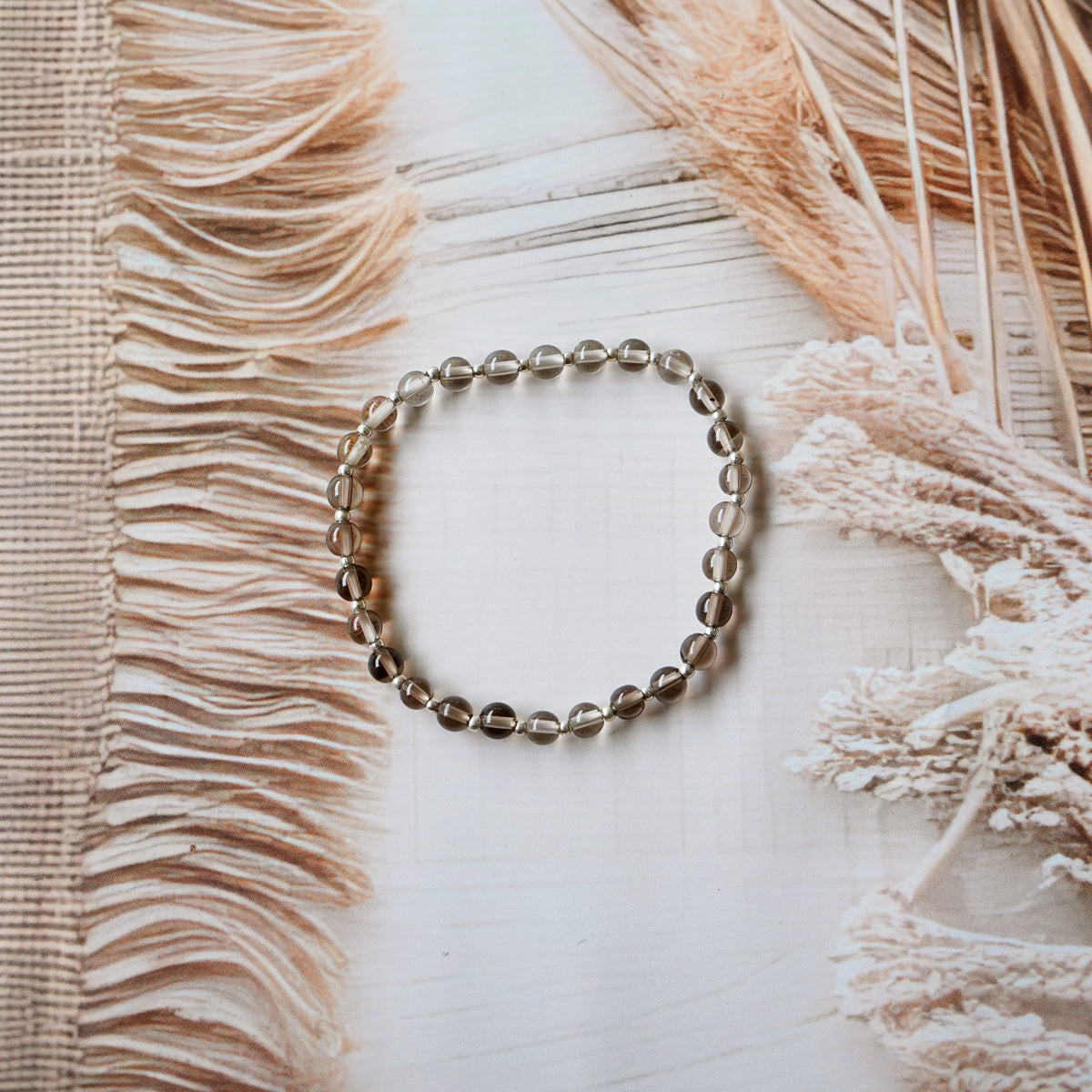 Smoky Quartz Stretch Bracelet - Stretchy, Tarnish Free and Waterproof