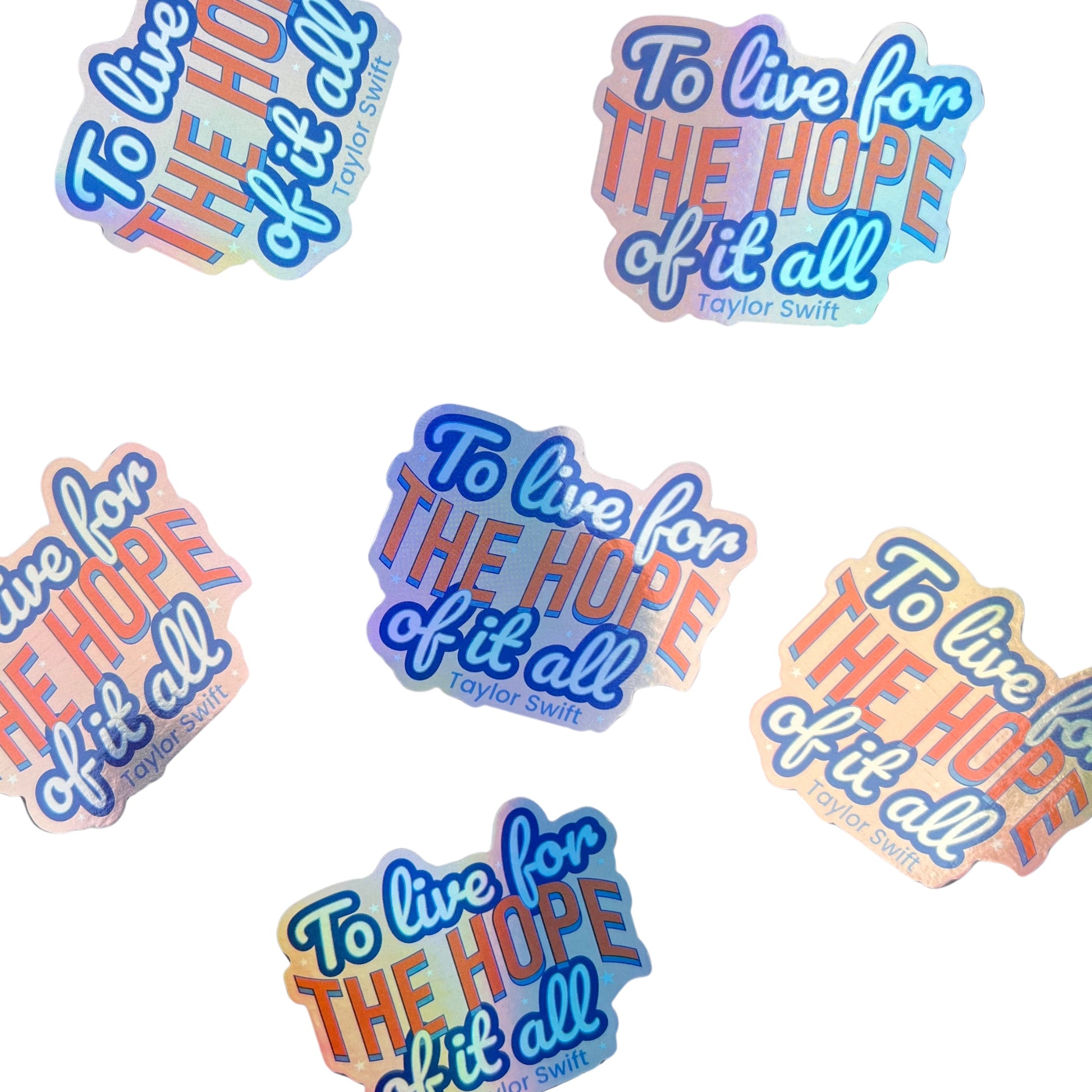 Top-Quality Taylor Swift Holographic Sticker | The Blue Yogi