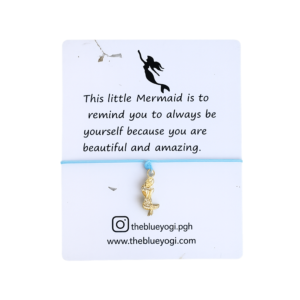 Small Double Sided golden Mermaid Charm