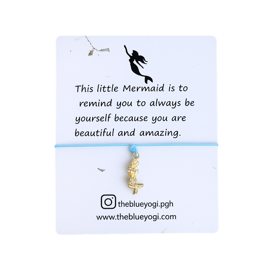 Small Double Sided golden Mermaid Charm