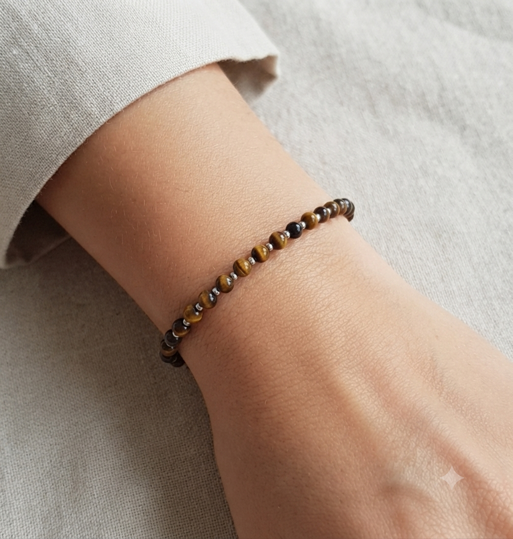 Tiger's Eye Stretch Bracelet - Stretchy, Tarnish Free and Waterproof