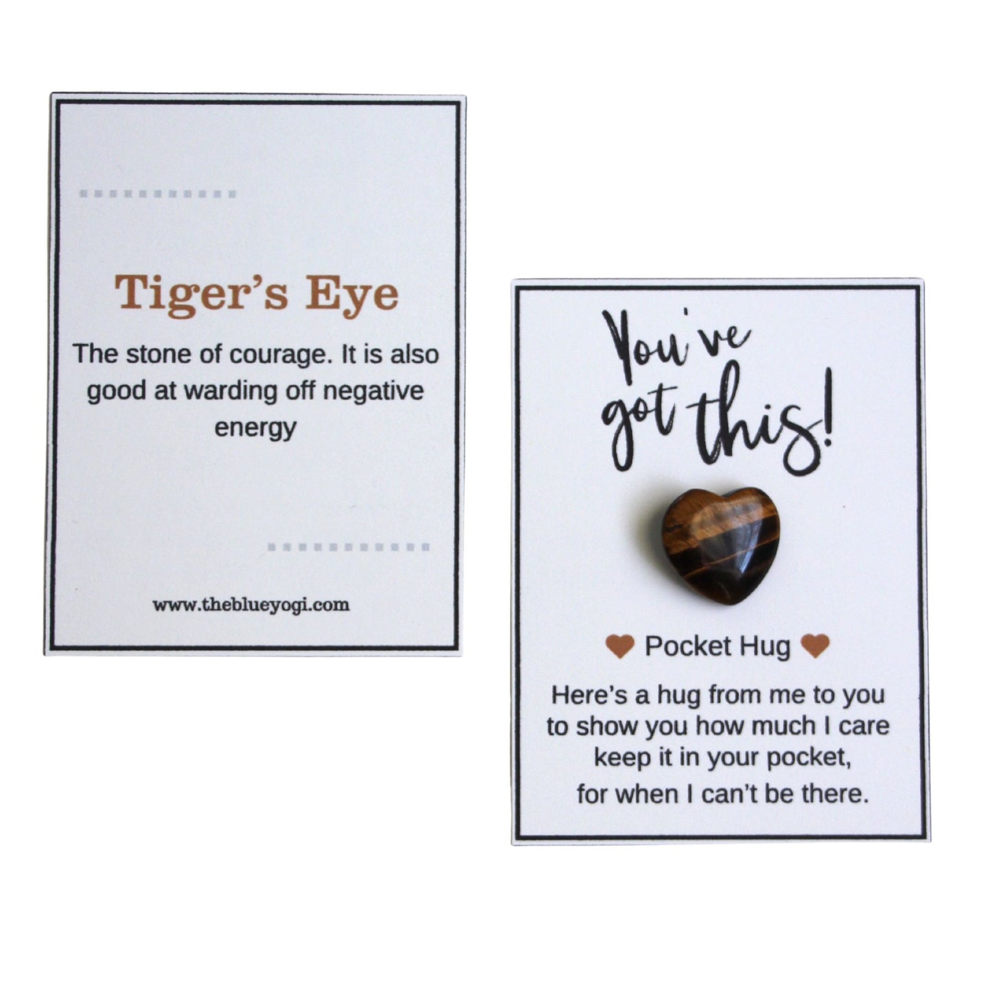 Premium Natural Tiger's Eye Gemstone Pocket Hugs | The Blue Yogi