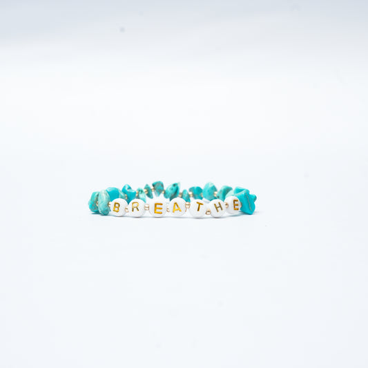 Breathe letters add of bracelet