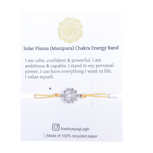 Solar Plexus Chakra Energy Bracelet with size adjustable sliding knot