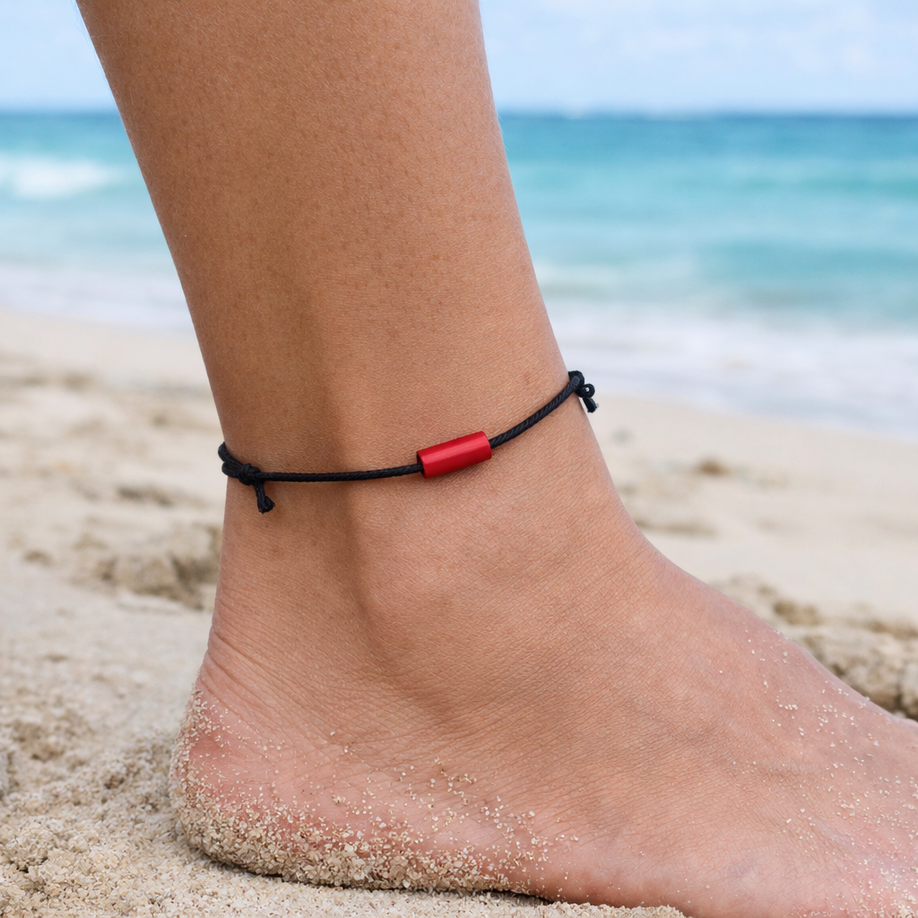 Waterproof Red Coral Anklet