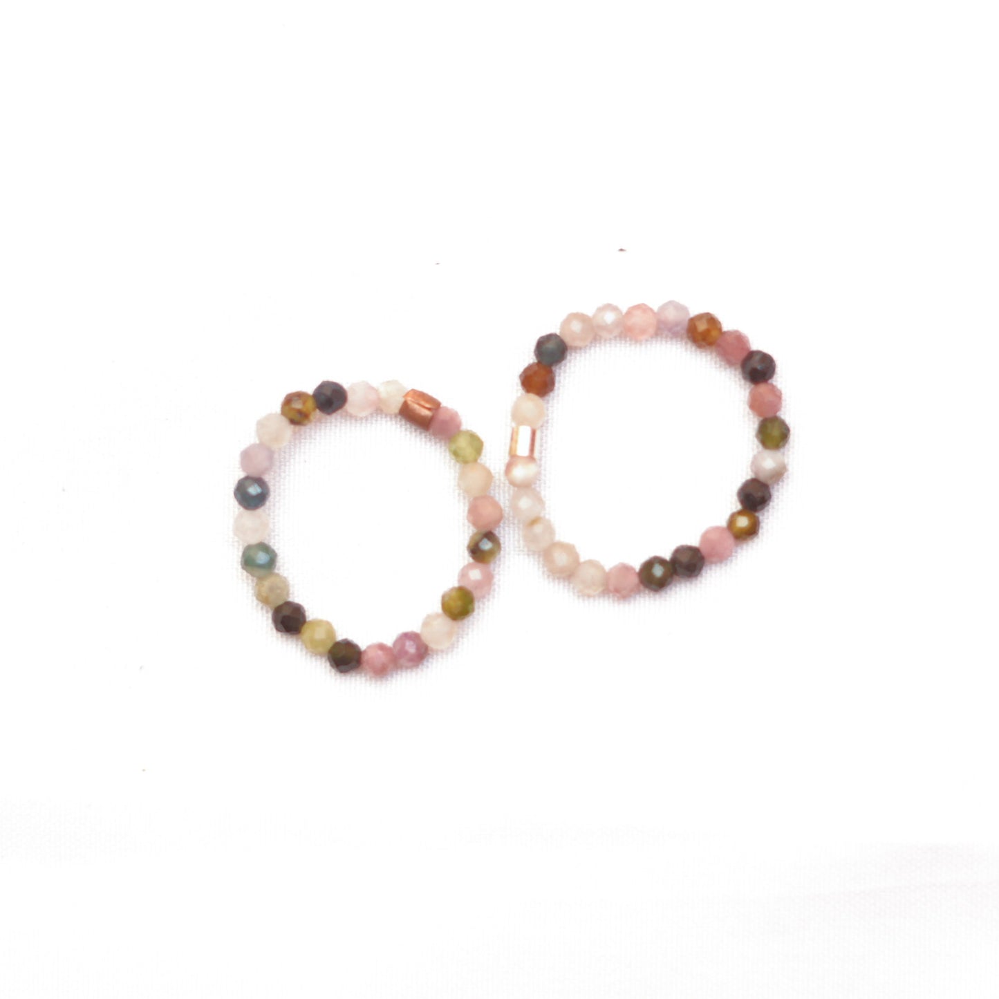 Dainty and stackable Tourmaline stretchy Fidget ring - Stress and anxiety relief