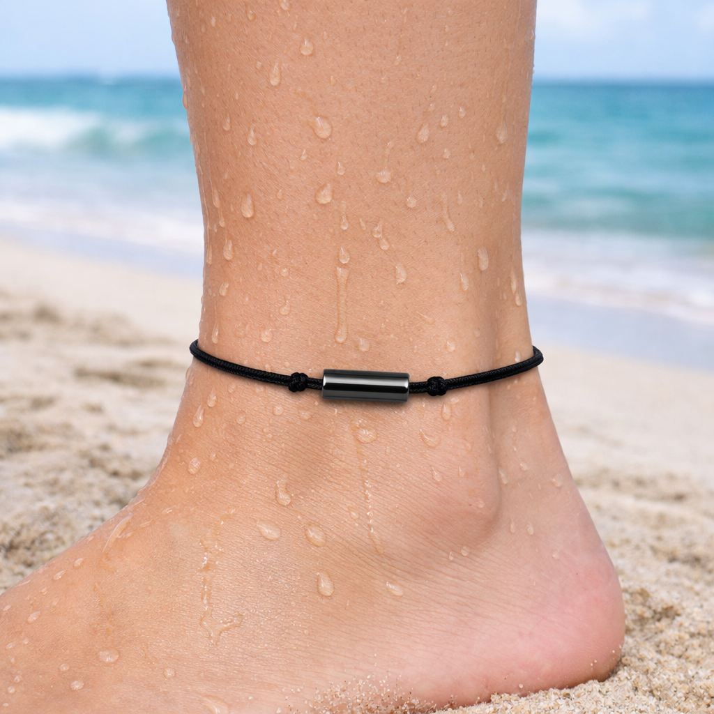 waterproof Hematite Crystal anklet