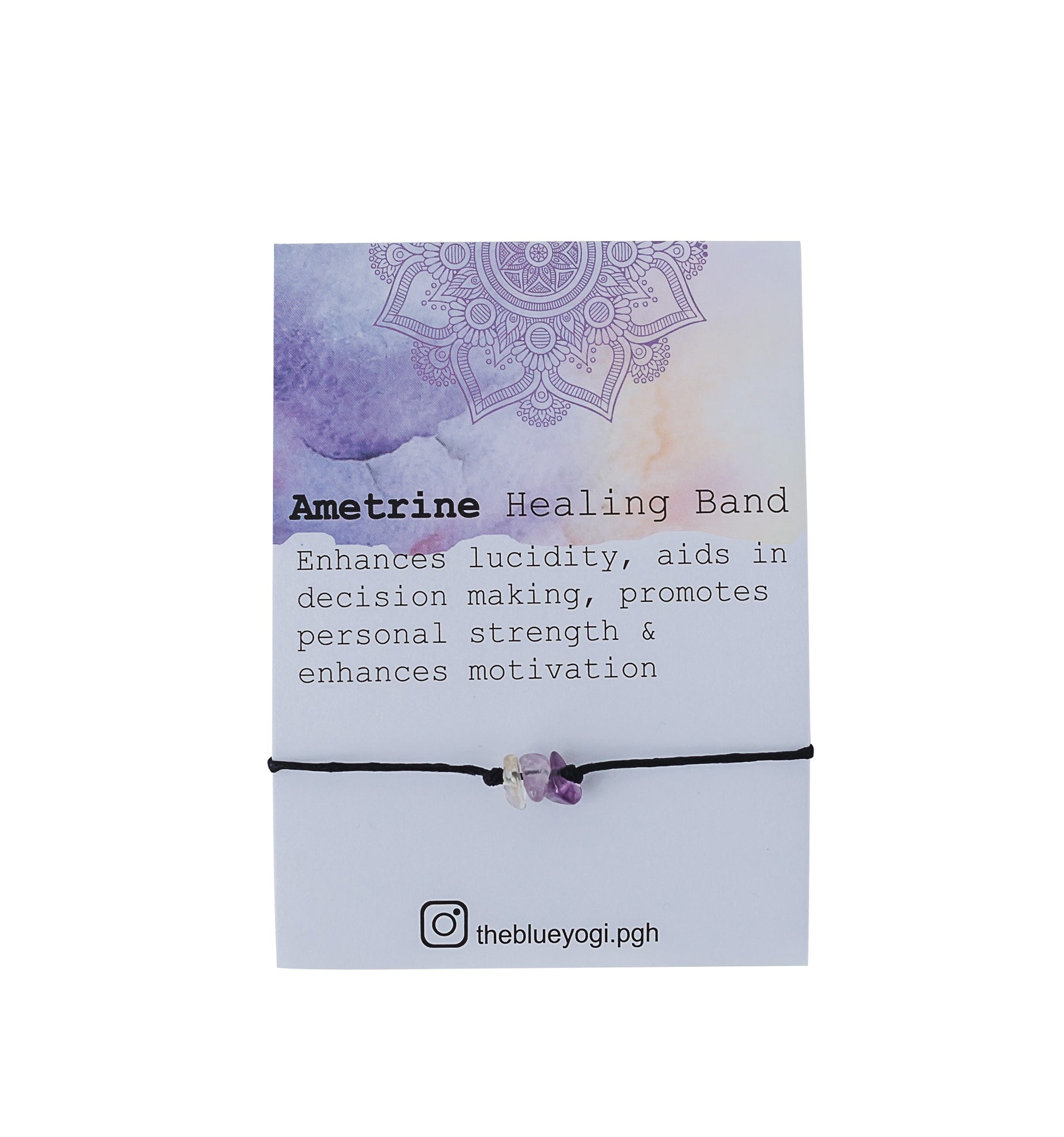 Ametrine Best Healing Band with an Affirmation | The Blue Yogi