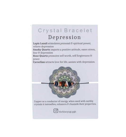 Best Depression Crystal Bracelet with Affirmation | The Blue Yogi
