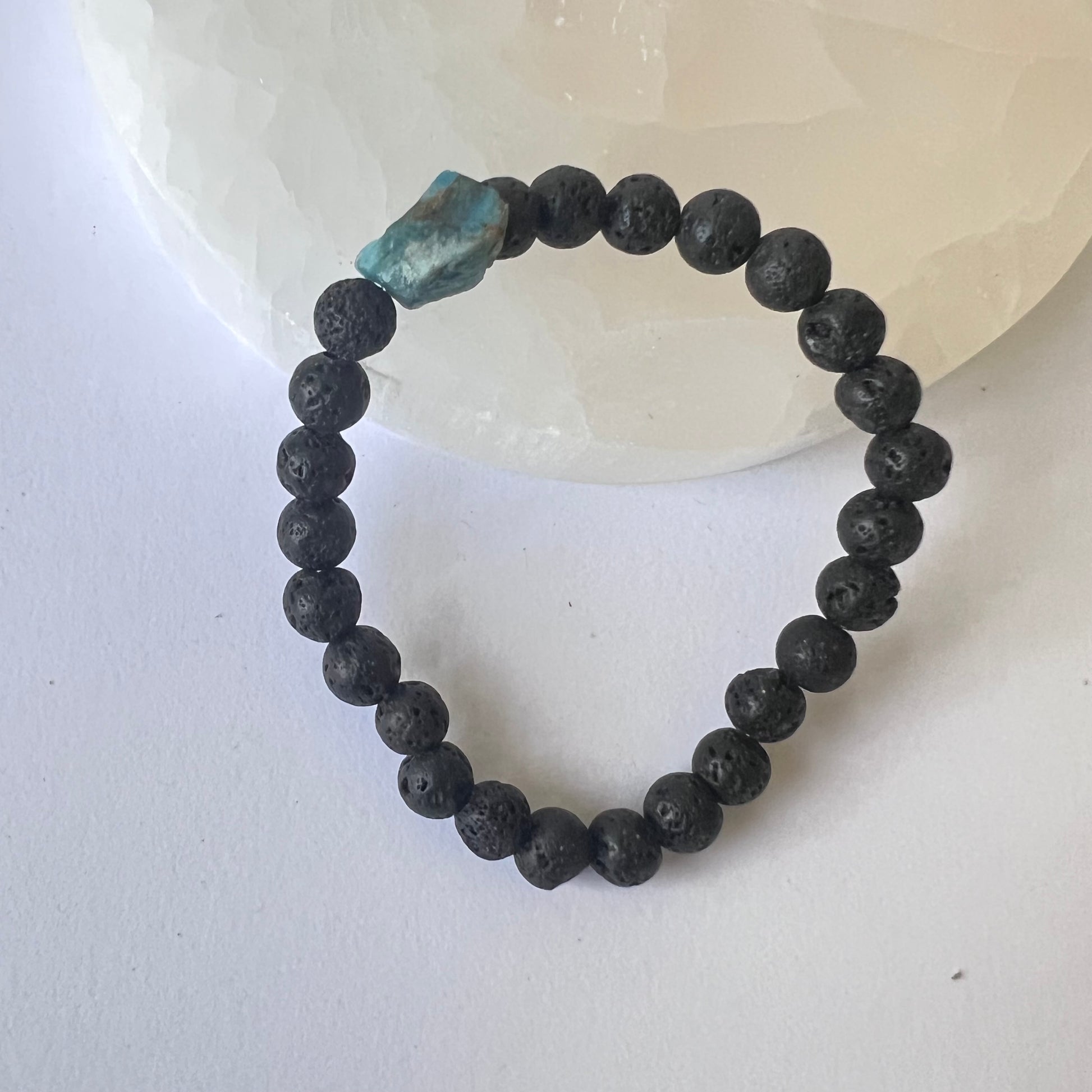 Stylish Blue Apatite & Lava Stone Diffuser Bracelet | The Blue Yogi