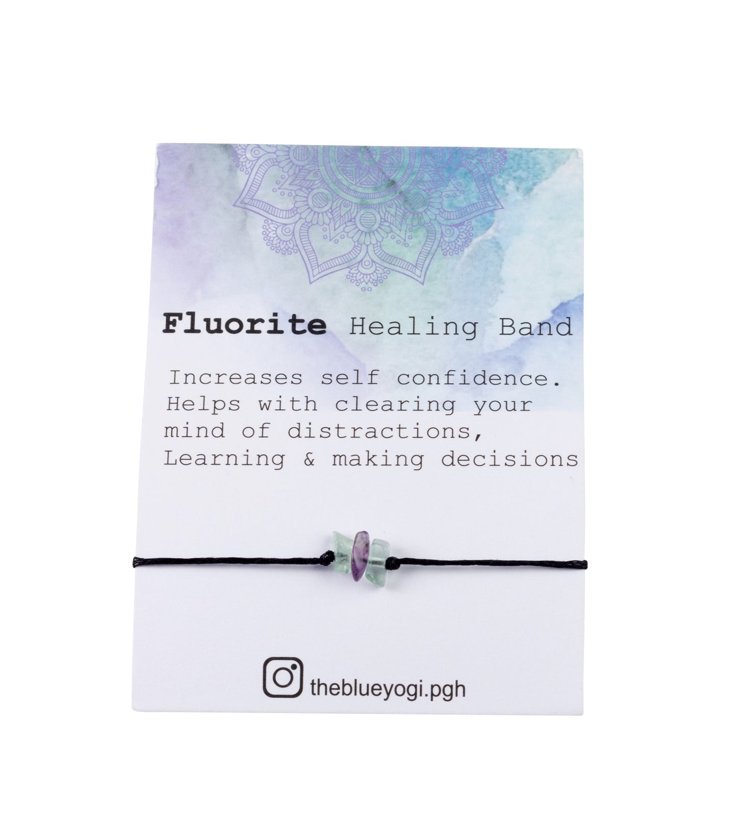 Top Fluorite Healing Band with Affirmation | The Blue Yogi