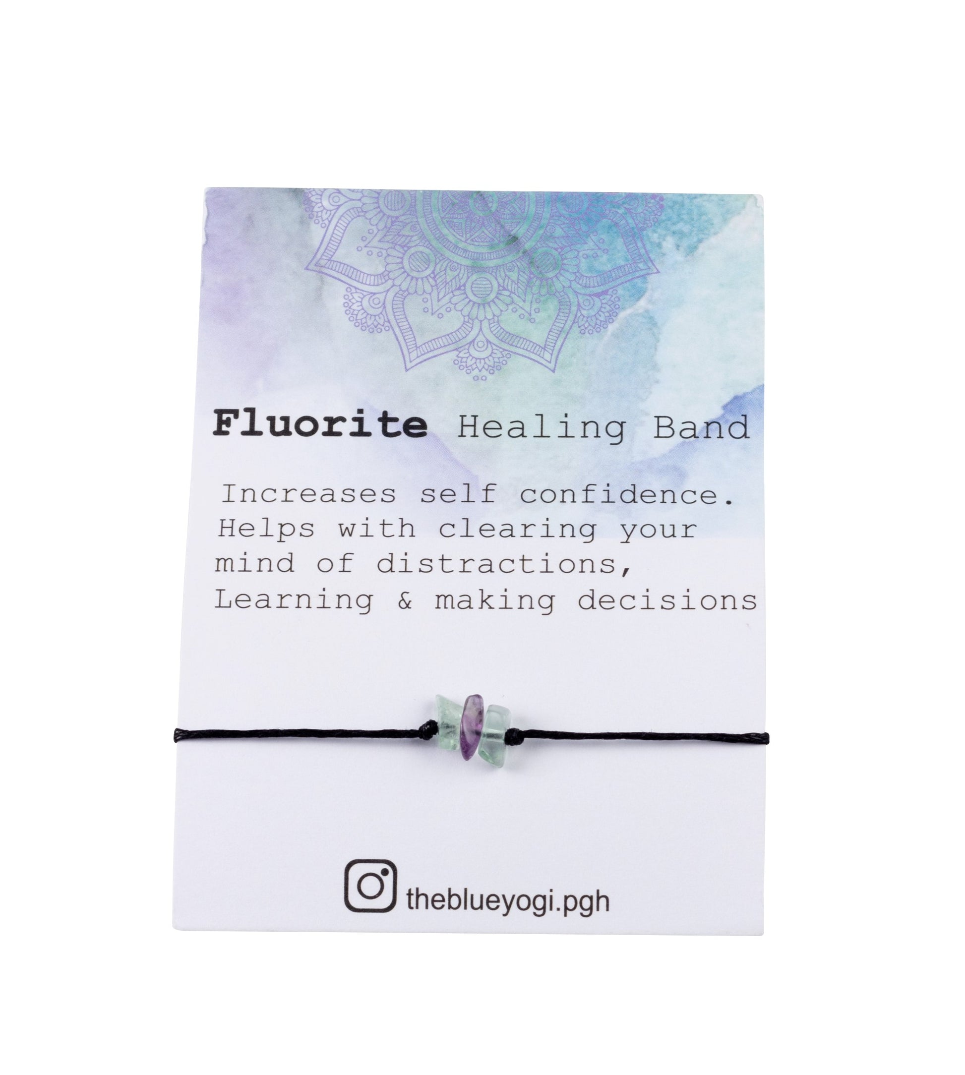 Top Fluorite Healing Band with Affirmation | The Blue Yogi