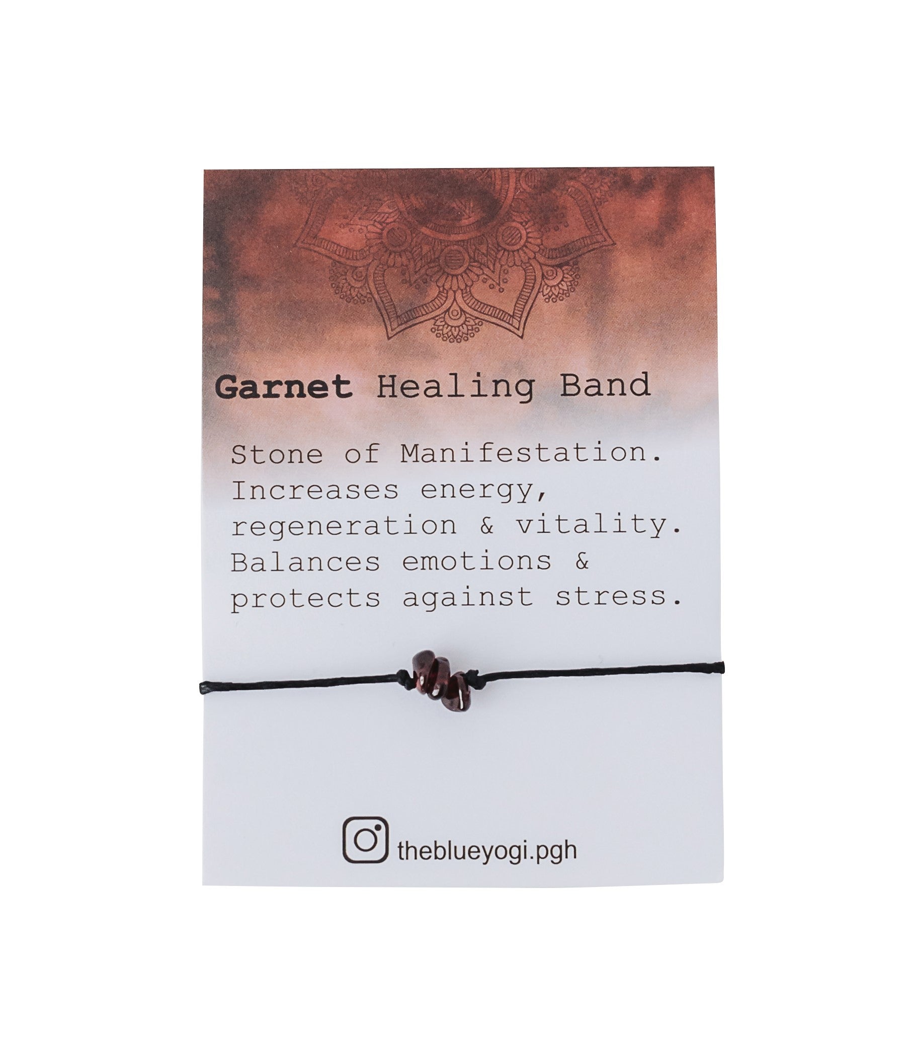 Best Garnet Healing Band with Affirmation | The Blue Yogi