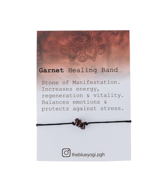 Best Garnet Healing Band with Affirmation | The Blue Yogi