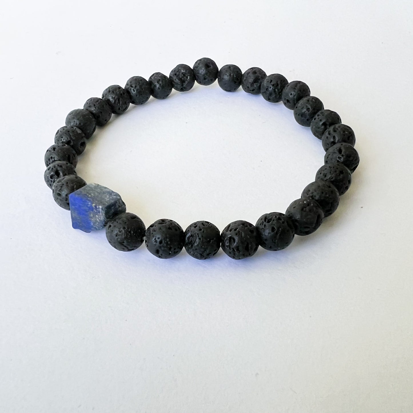 Lapis Lazuli and Lava stone Diffuser Bracelet - Aromatherapy Bracelet
