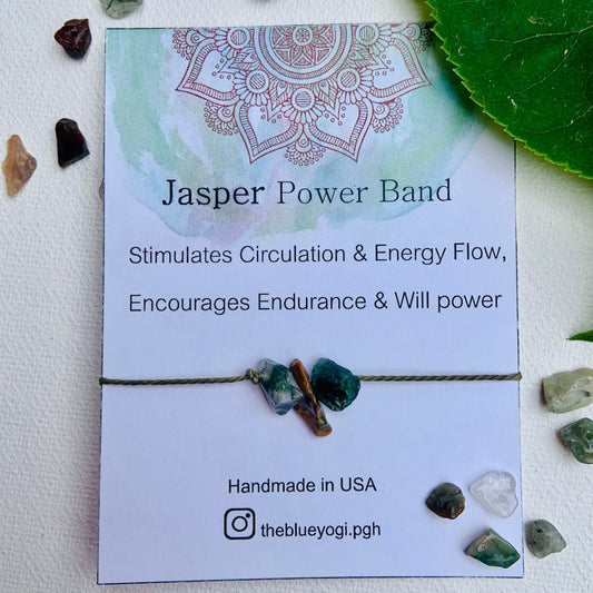 Premium Jasper Healing Band with Affirmation | The Blue Yogi