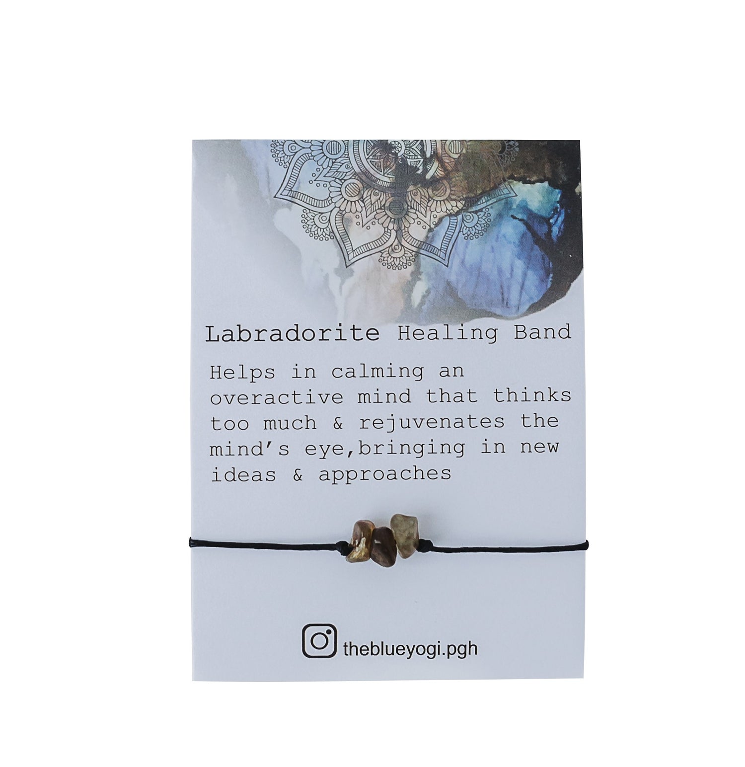 Inspiring Labradorite Healing Band with Affirmation | The Blue Yogi