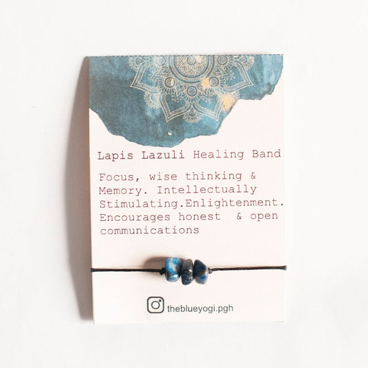 Premium Lapis Lazuli Healing Band with Affirmation | The Blue Yogi