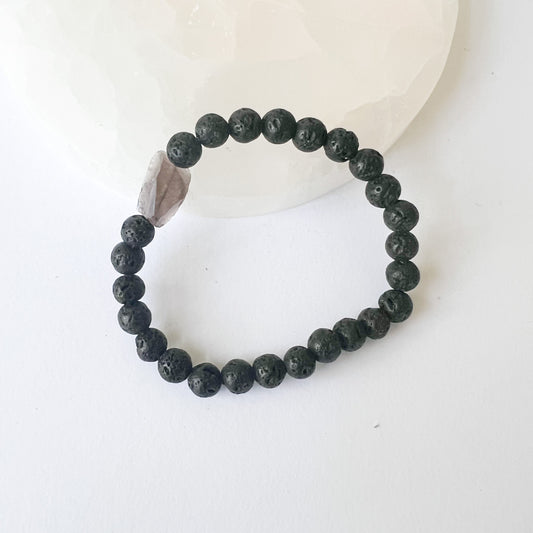 Top Smoky Quartz Lava Stone Aromatherapy Bracelet | The Blue Yogi