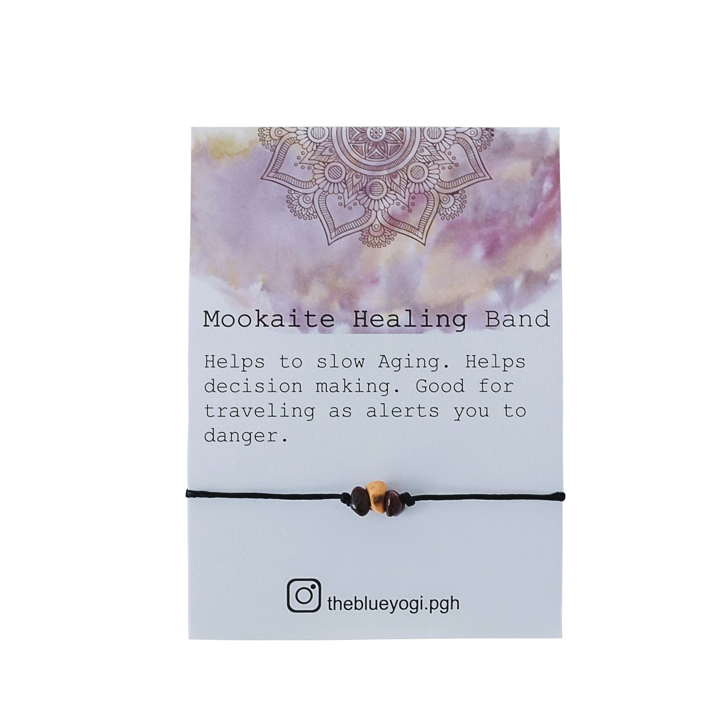 Top Mookaite Gemstone Healing Band with Affirmation | The Blue Yogi