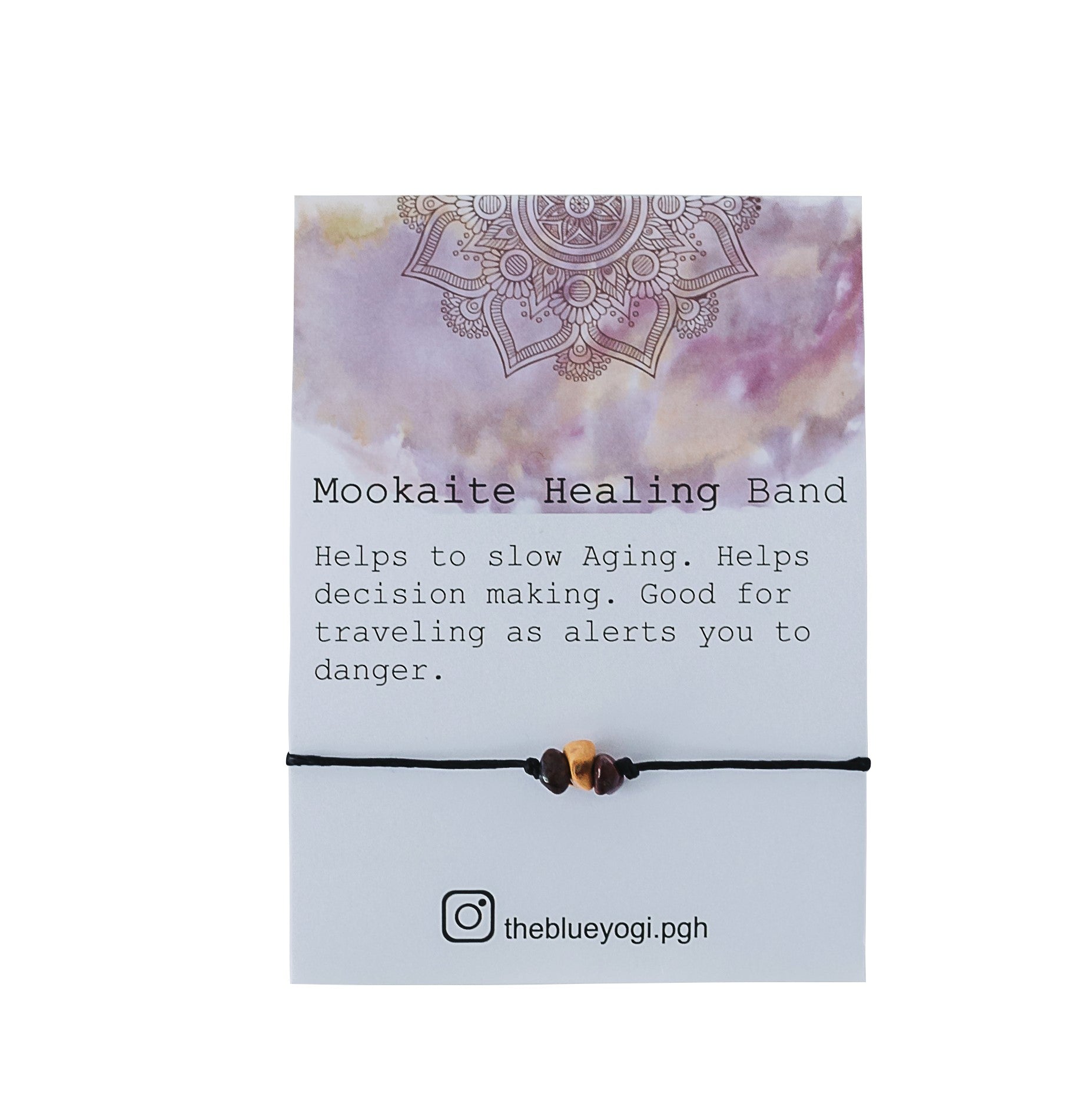 Top Mookaite Gemstone Healing Band with Affirmation | The Blue Yogi