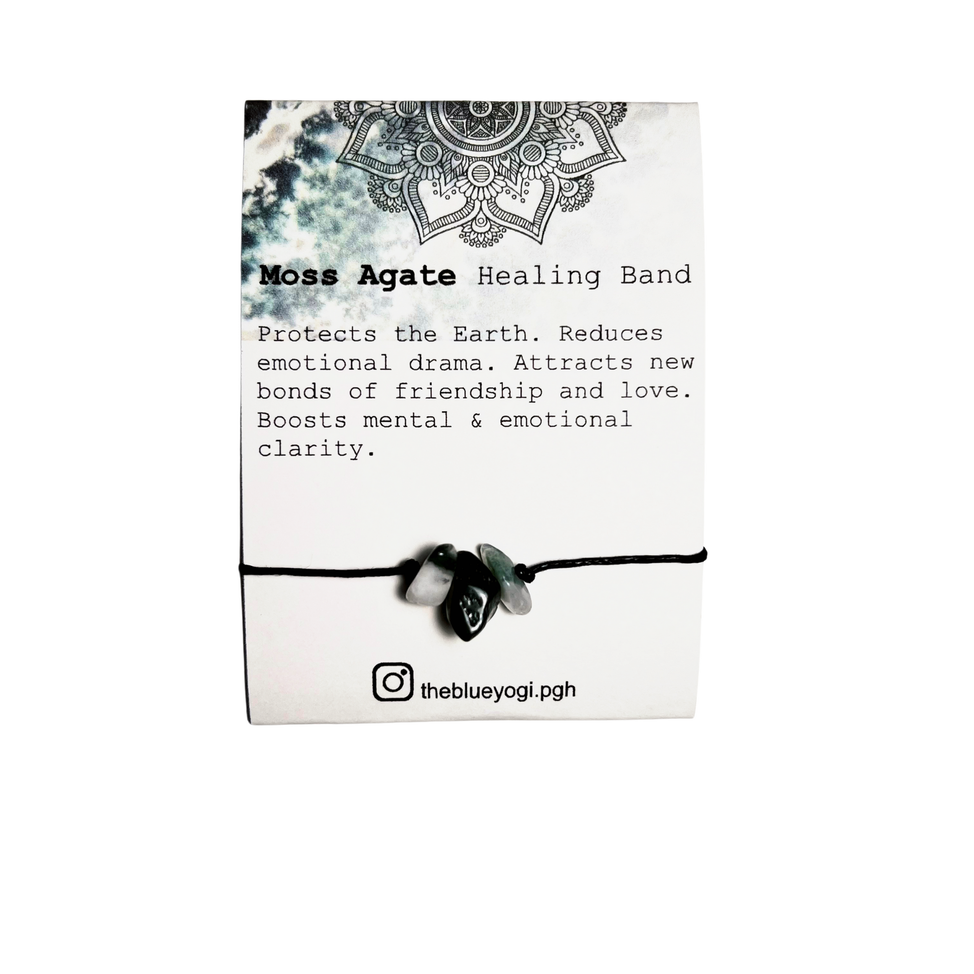 Premium Moss Agate Healing Band | The Blue Yogi