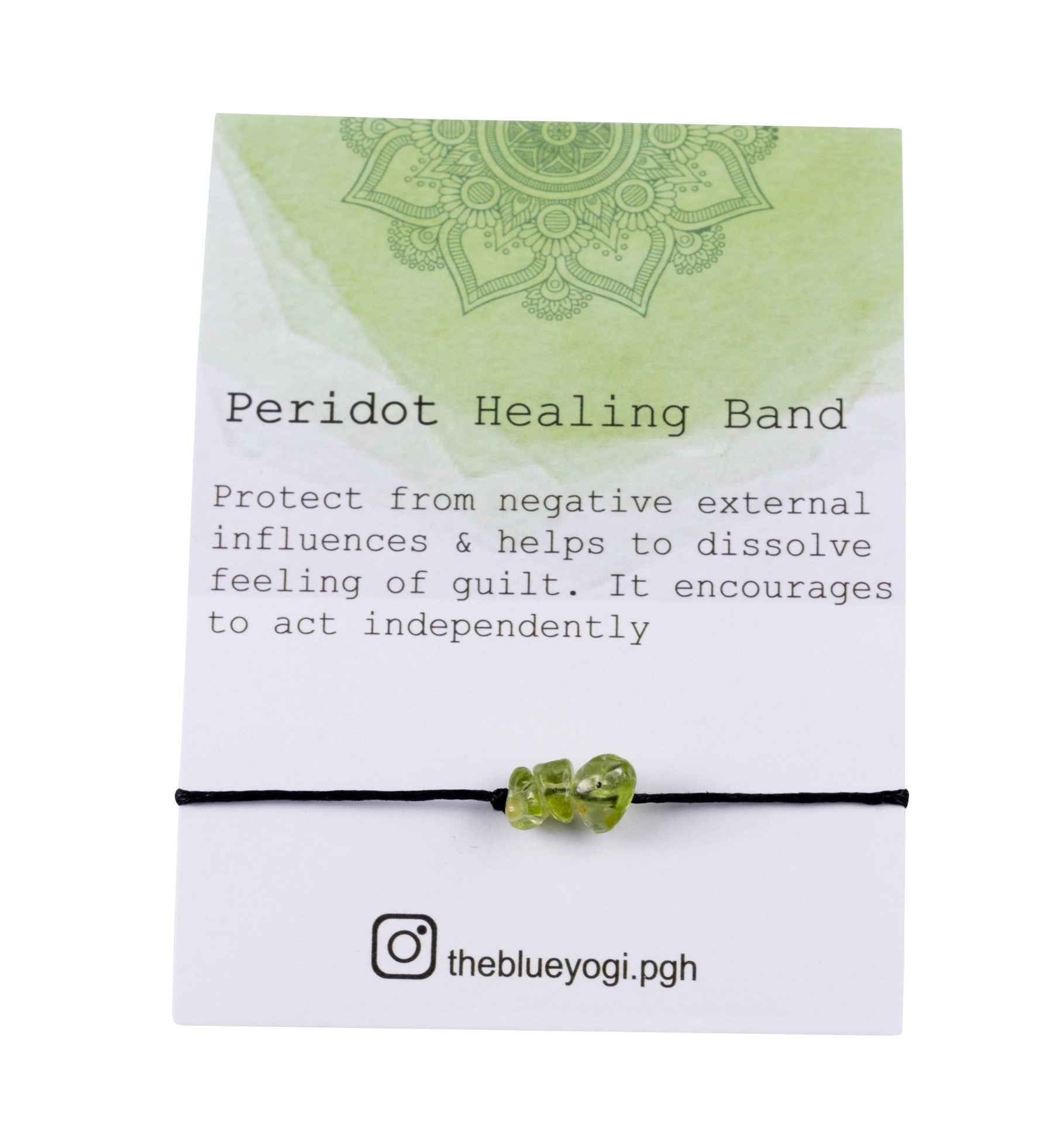 Unique Peridot Gemstone Healing Band | The Blue Yogi