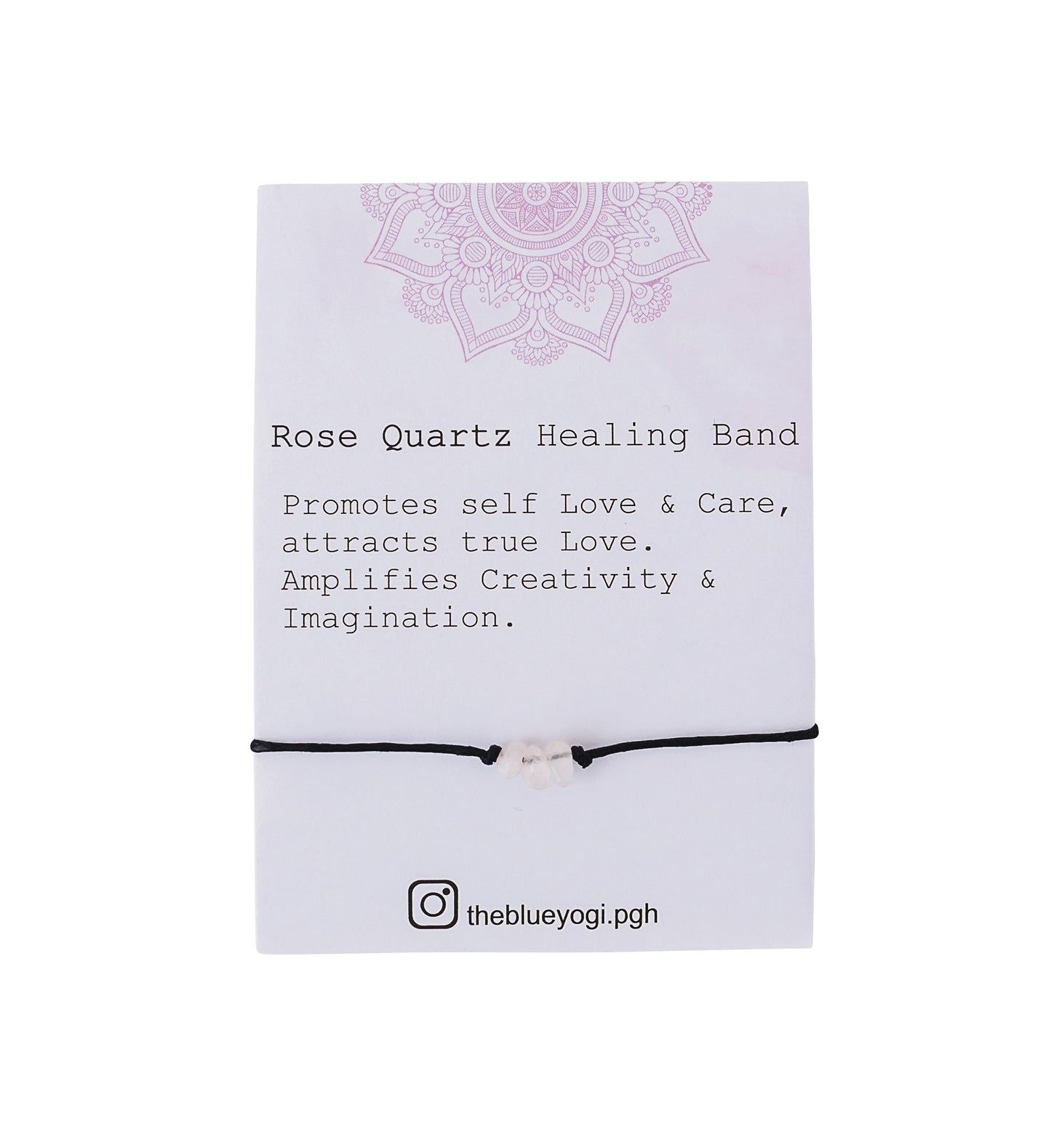 Rose Quartz Gemstone Healing Band
